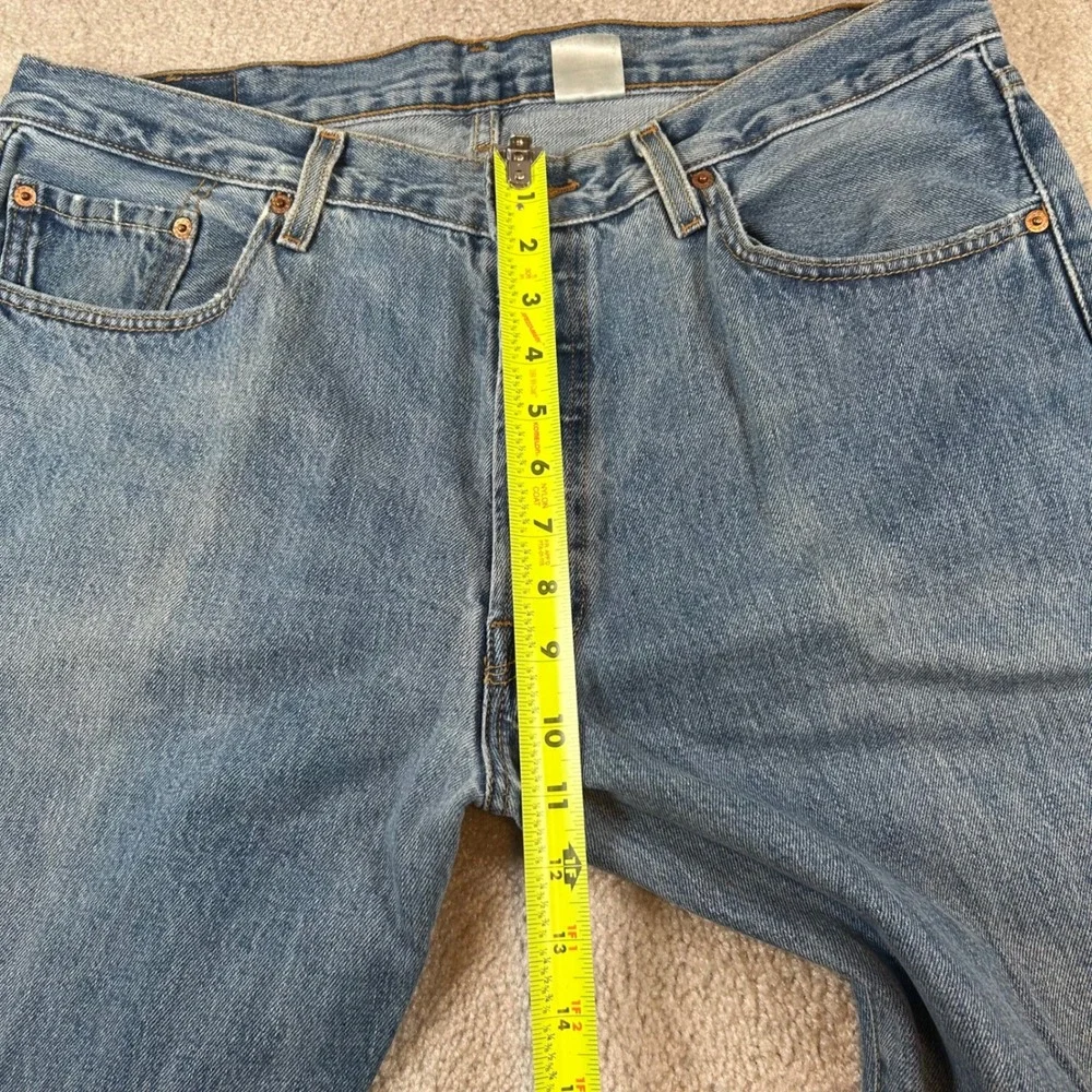 VTG Levis 501 Original Fit Jeans Mens 36x32 Blue Medium Wash Straight Button Fly